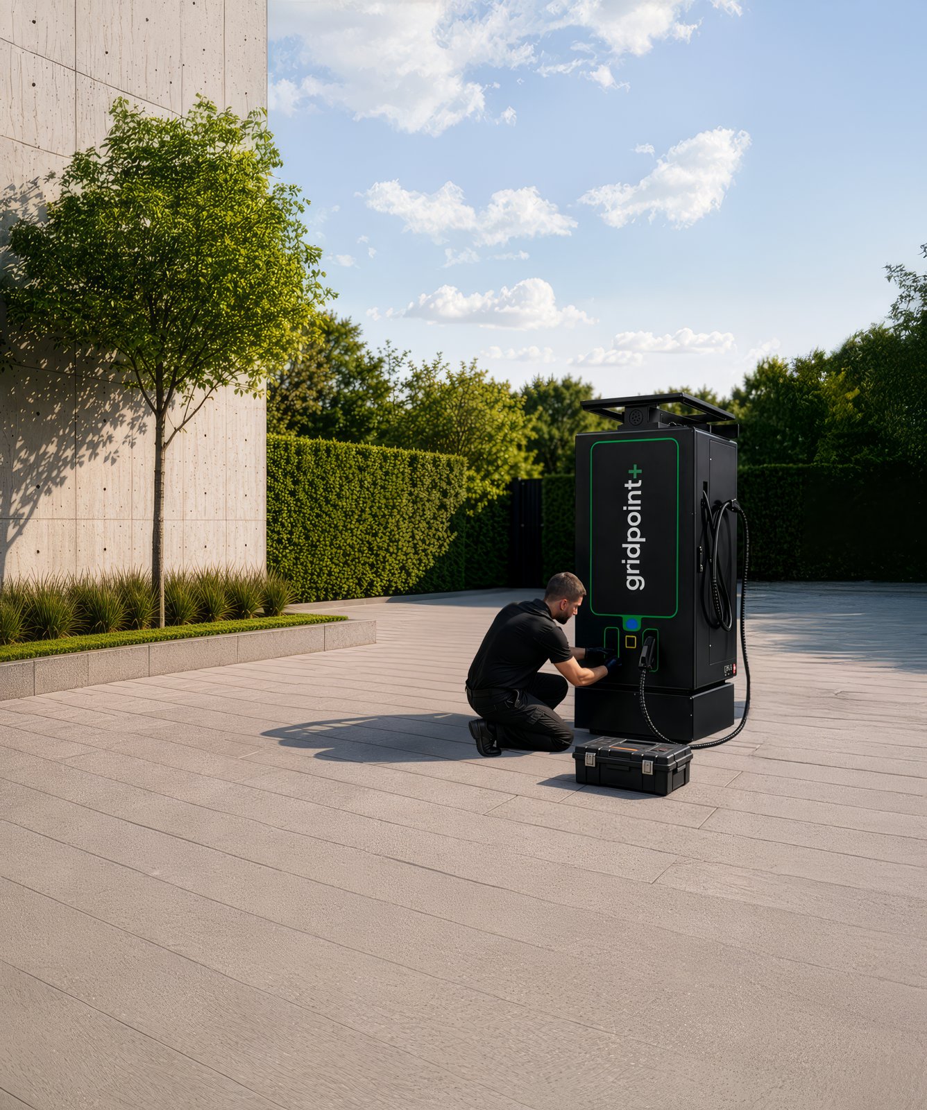 Installatie van een Gridpoint+ DC-snellader